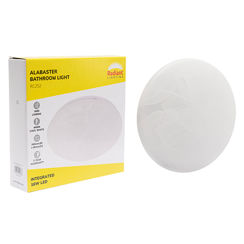 GSD Bathroom Ceiling Light Alabaster LED 16W