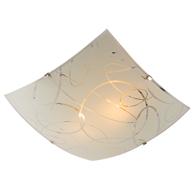 Ceiling Light Square White E27 2x60W
