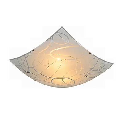 Ceiling Light Square White E27 3x60W