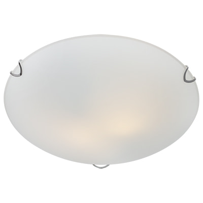 Frost Ceiling Light Chrome E27 2x60W