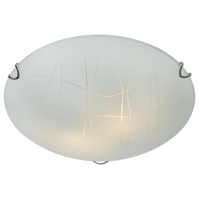 Lines Ceiling Light Chrome E27 2x60W