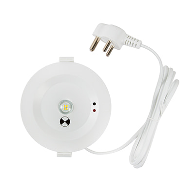 Battery Back-Up Downlight 100mm Dia White LED 3W 6500K