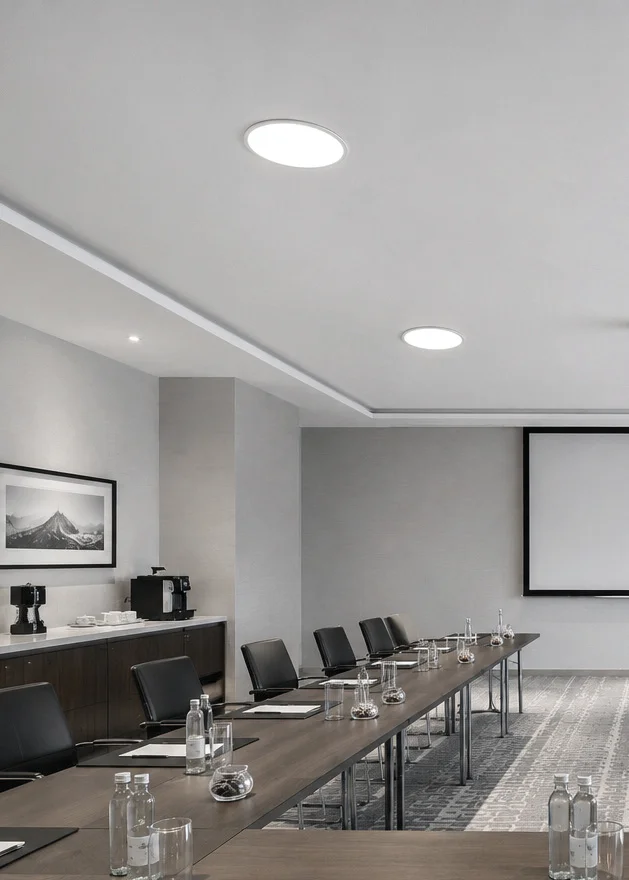 Panel Round Downlight 117mm Dia White LED 6W 6500K, view 3
