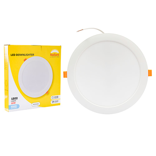Panel Round Downlight 215mm Dia White LED 18W 6500K