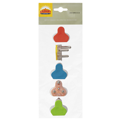 Plug Top 16Amp 3Pin Multicolor 5xPrepack