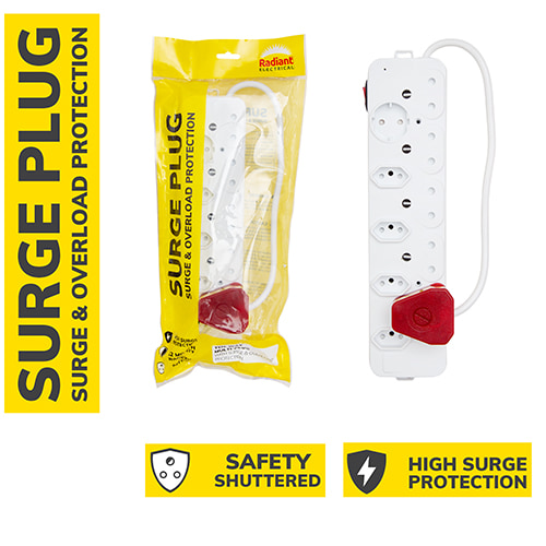 Surge Multi-Plug 10 Way with Surge & Overload Protection