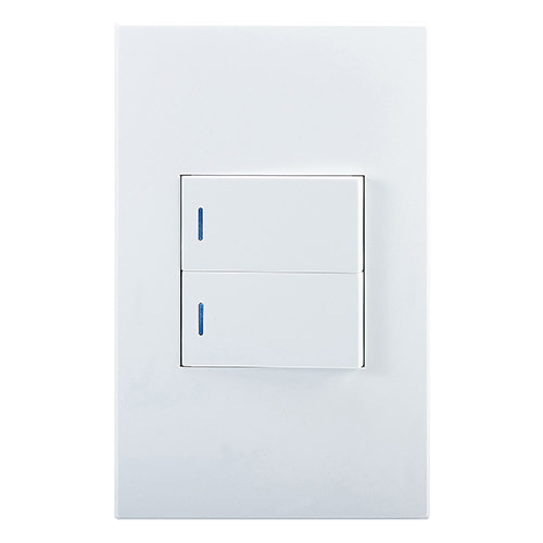 Horizon Modern 2L1W Switch White
