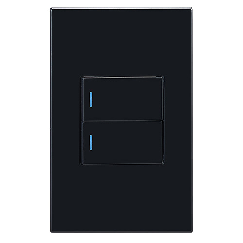 Horizon Modern 2L1W Switch Black