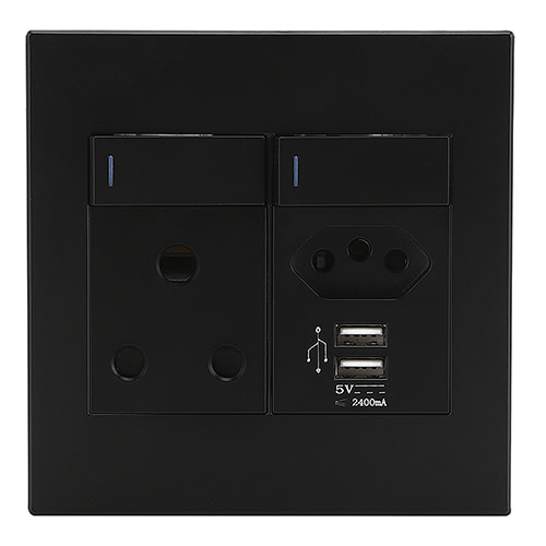 Horizon Modern Sng. Soc.+Euro+2xUSB Black