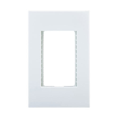 Horizon Modern 3 Lever Grid Plate White
