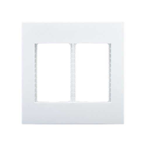Horizon Modern Double Socket Grid White