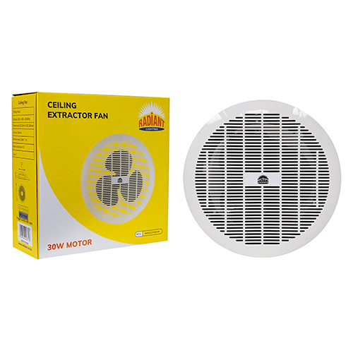 Extractor Round Ceiling Fan 305mm White Motor Power 30W