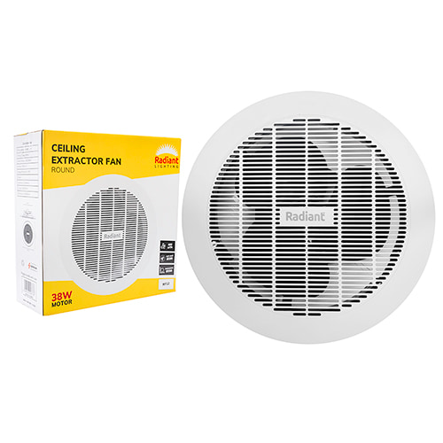 Extractor Round Ceiling Fan 350mm White Motor Power 40W