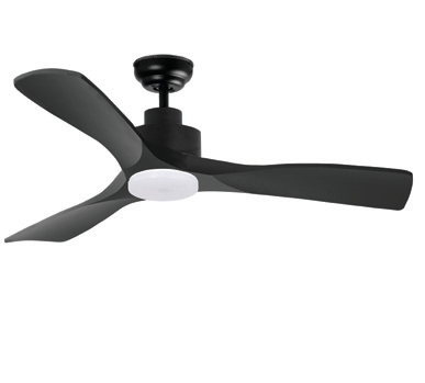 Rift Ceiling Fan 3 Blades Matt Black Motor Power 30W, view 2