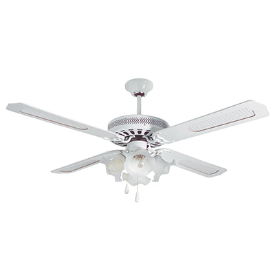Rattan Ceiling Fan with Light White Motor Power 60W