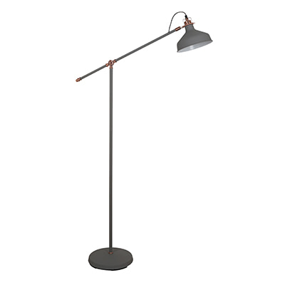 Floor Light Steel Grey & Copper