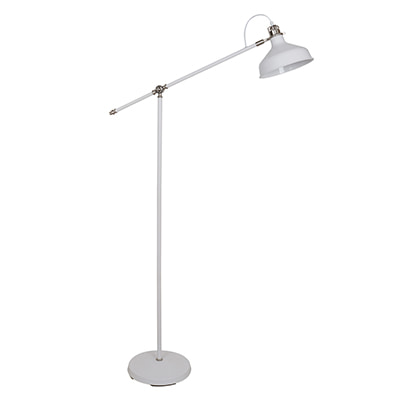 Floor Light Steel White & Satin Nickel