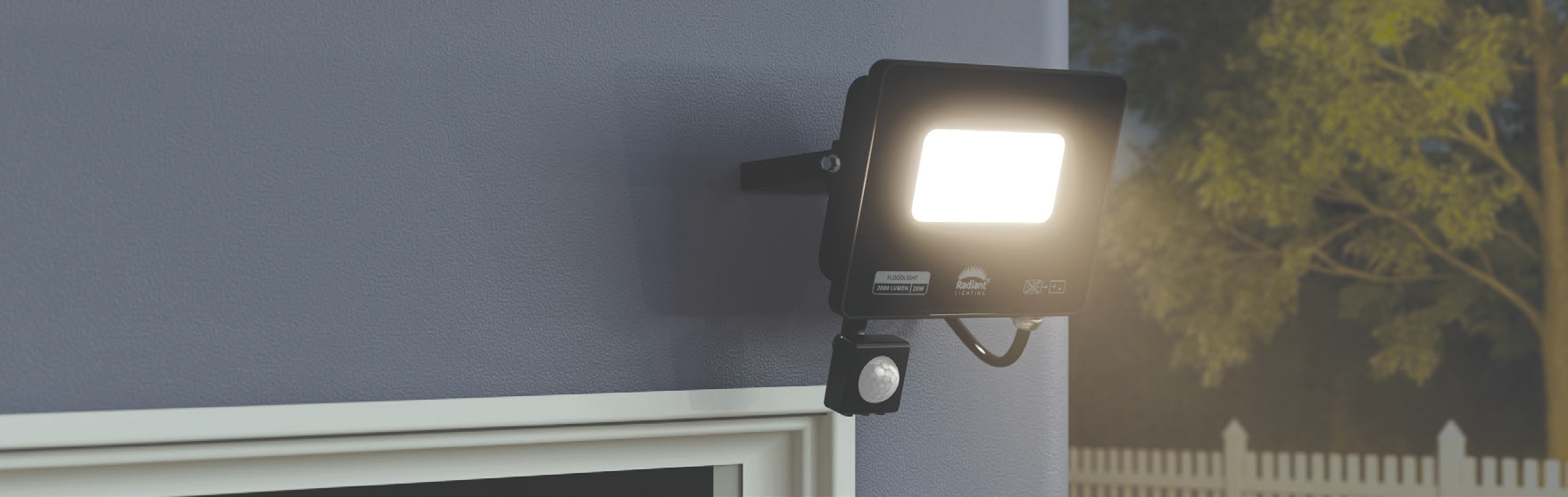 LED 50W Floodlight & Motion Sensor 6500K, view 2