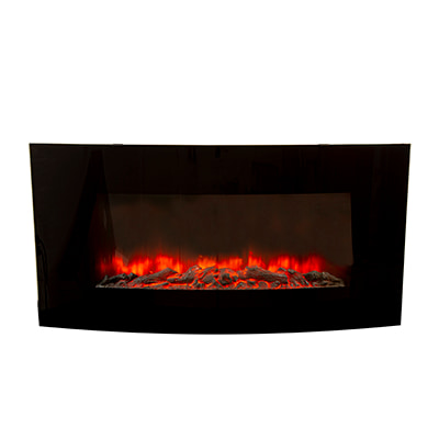 Fireplace Decorative Curved Glass Indoor with Coal 1800W 220-240V