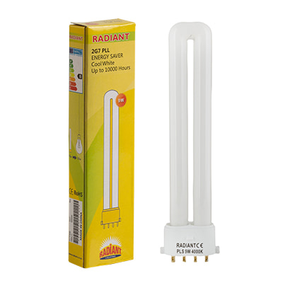 Fluorescent CFL 2G7 4 Pin 9W 4000K
