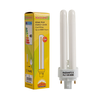 Fluorescent CFL G24q1 4 Pin 13w 4000K