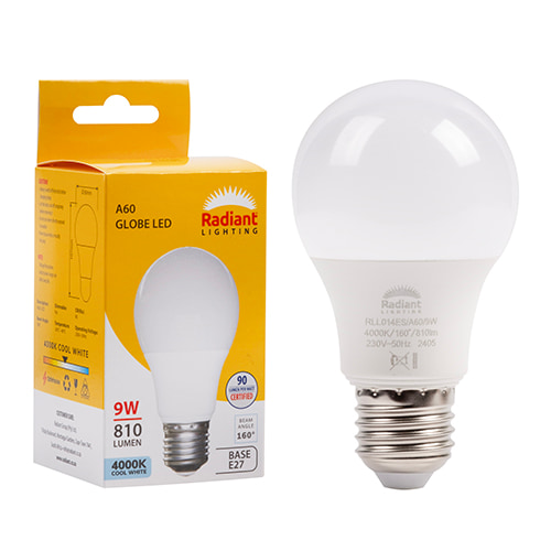 A60 9w LED E27 4000K Box 105 lm/W