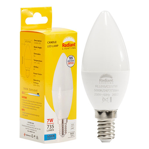 Candle Frosted 7w LED E14 5000K 105 lm/W