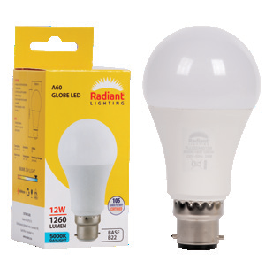 A60 12W LED B22 5000K 105 lm/W, view 2