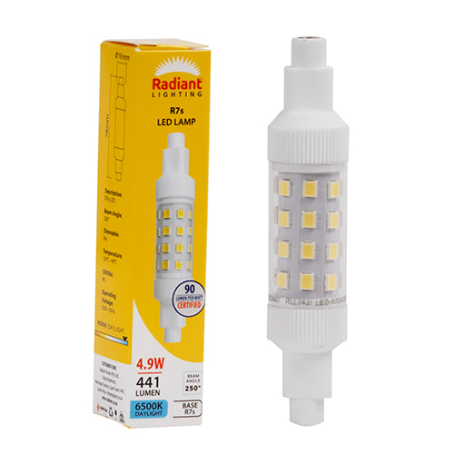 QI Clear 4.9W LED R7s J78mm 6500K 105 lm/W