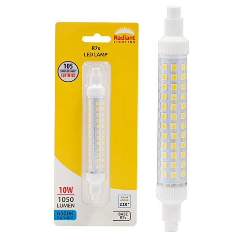 QI Clear 10W LED R7s J118mm 6500K 105 lm/W