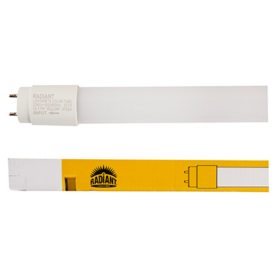 T8 Colour Tube 13-17w LED G13 Yellow 1200mm