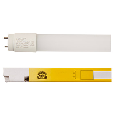 T8 Colour Tube 7.6w LED G13 Green 600mm