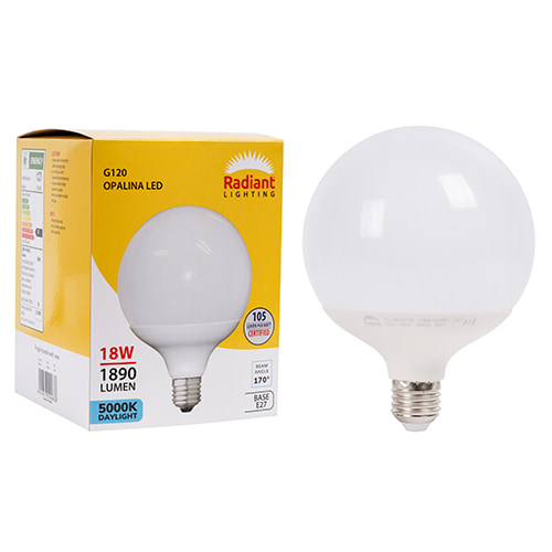 Opalina Frosted G120 18w LED E27 5000K 105 lm/W