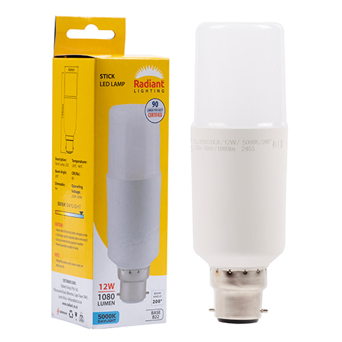 Stick Lamp Frosted T44 12W LED B22 5000K N