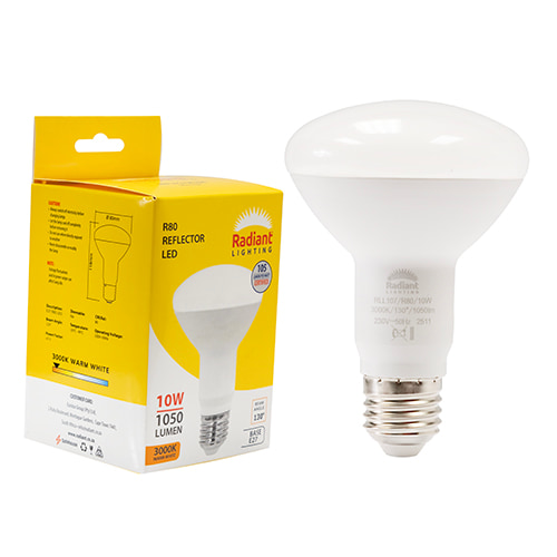 R80 Reflector 10w LED E27 3000K 105 lm/W