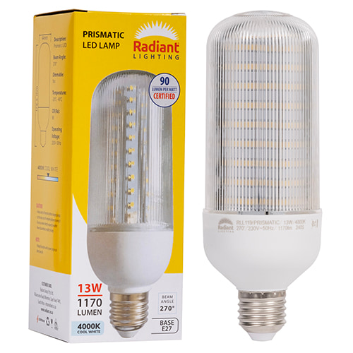 Prismatic Lamp 13W LED E27 4000K 105 lm/W