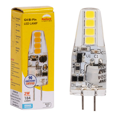 Bi-pin 2w LED G4 6500K 12V 105lm