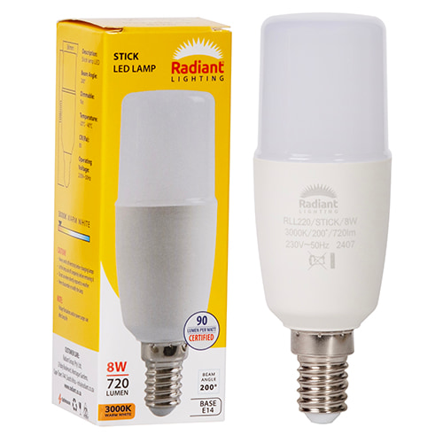 Stick Lamp T36 8w LED E14 3000K N