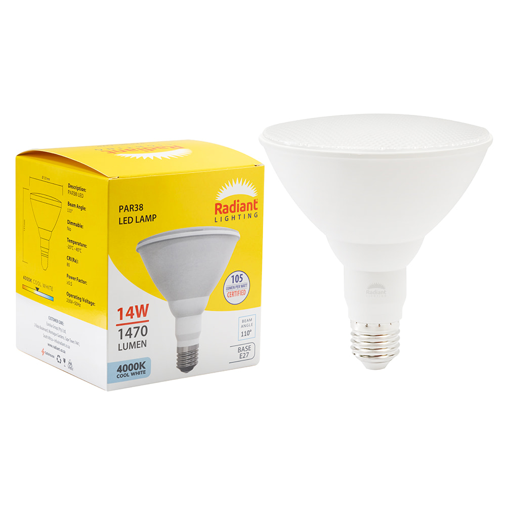 PAR38 14W LED E27 4000K 105 lm/W