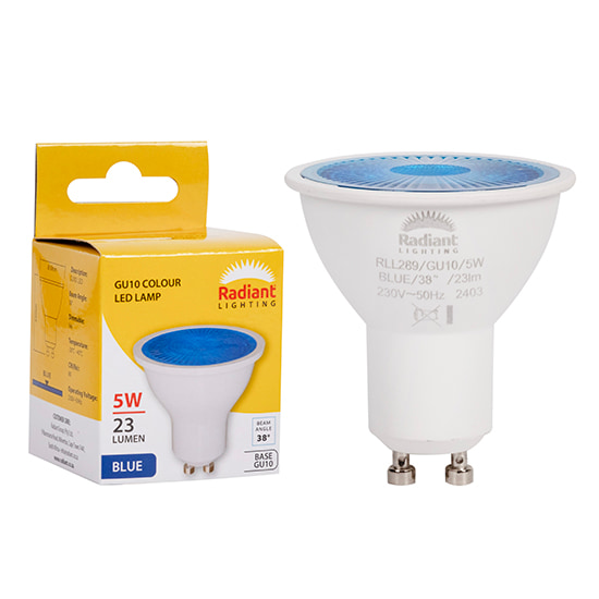 GU10 Coloured 5w LED Blue