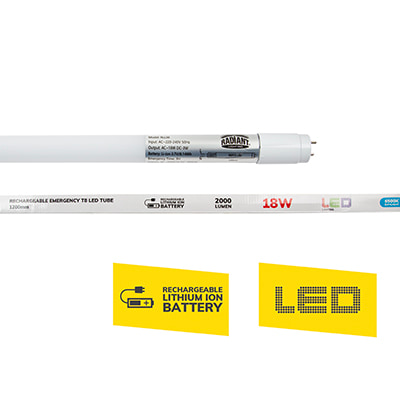 Rechargeable T8 Tube 18w LED G13 6500K 1200mm