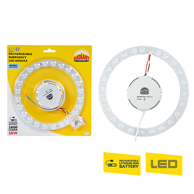 Rechargeable Emergency 205mm LED Module 16w 4000K