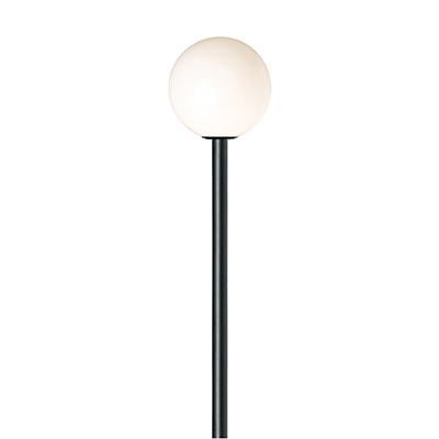 Sphere Outdoor Pole Mount 400mm Opal/Black Excl Pole 60mm