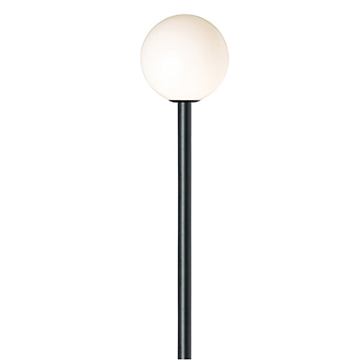 Sphere Outdoor Pole Mount 400mm Opal/Black Excl Pole 76mm