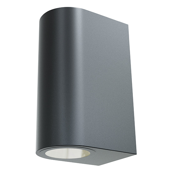 Ombra Outdoor Wall Light Black LED 2x7W