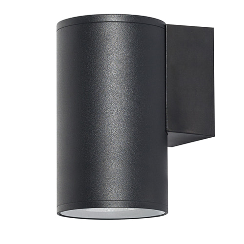 Bue Round Up or Down Outdoor Wall Light Black E27