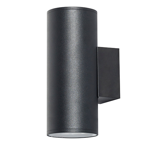 Bue Round Up & Down Outdoor Wall Light Black E27