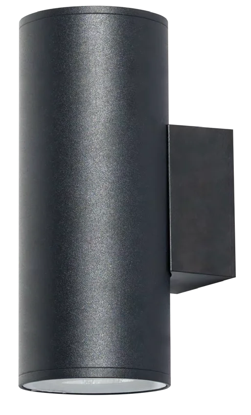 Bue Round Up & Down Outdoor Wall Light Black E27, view 2