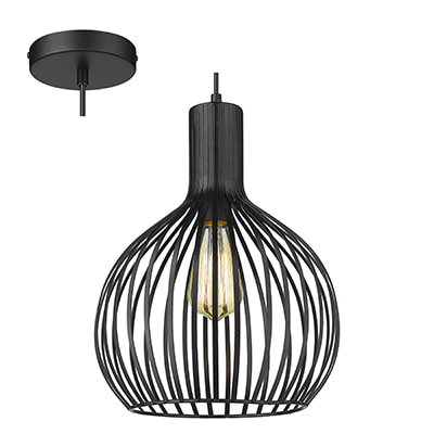 Grid Pendant Black E27 1x60w