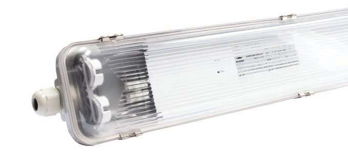4FT Double Vapour Proof wired for LED T8 2x18w 1285mm, view 2